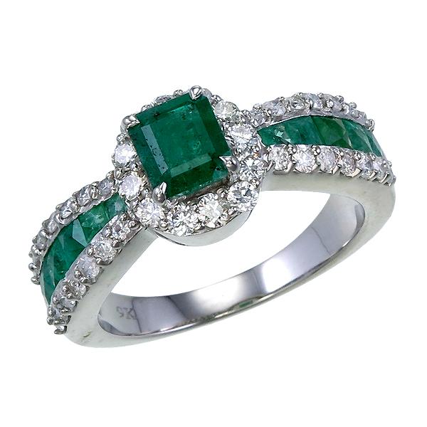 Emerald and Diamond Ring